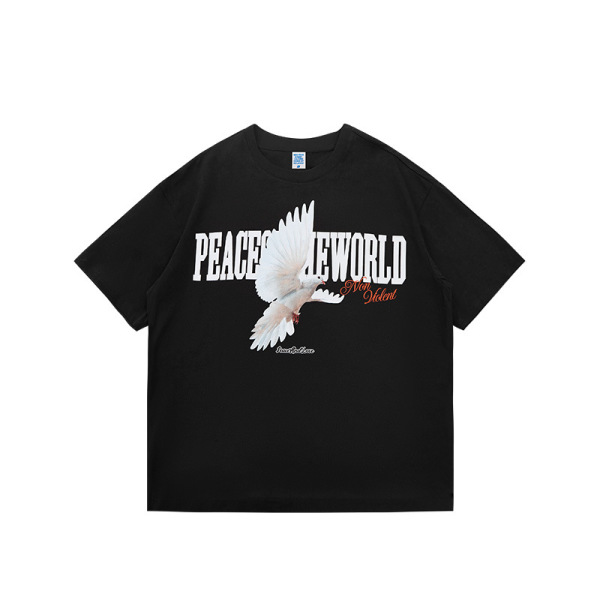 Peace dove lettering T-shirt 2623S23