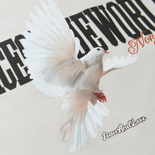 Peace dove lettering T-shirt 2623S23