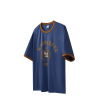 Retro color block kitten print T-shirt 2533S23