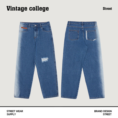 Ripped Pocket Denim Trousers 13025W21