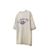 Street Globe Wings Print Suede T-Shirt 2472S23