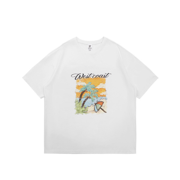 summer resort print T-shirt 2557S23