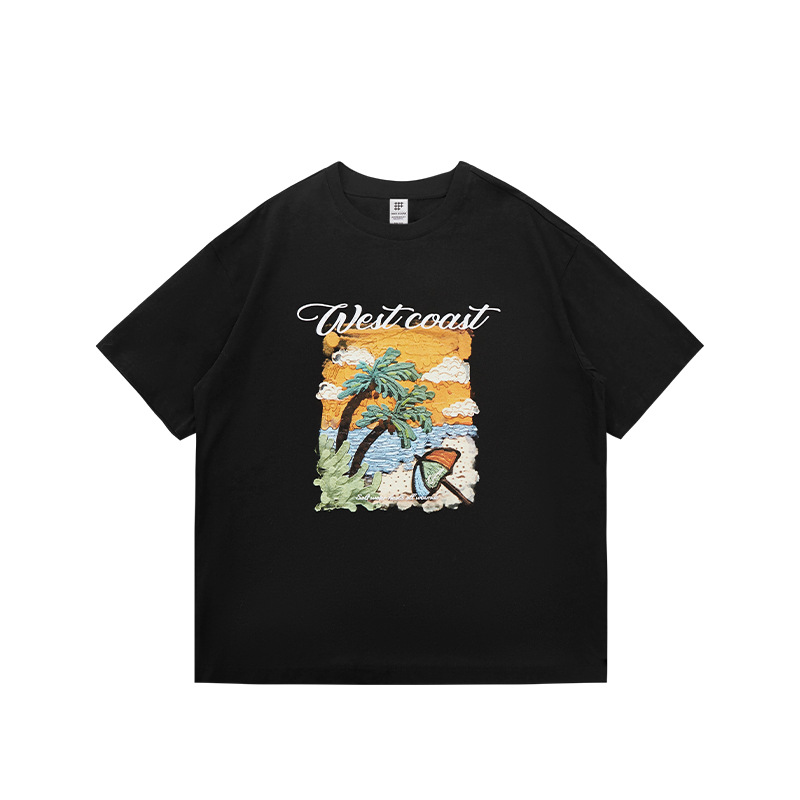 summer resort print T-shirt 2557S23