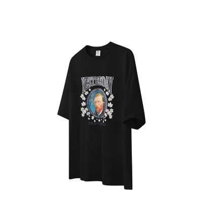 Vintage fun Van Gogh oil painting print T-shirt 2569S23