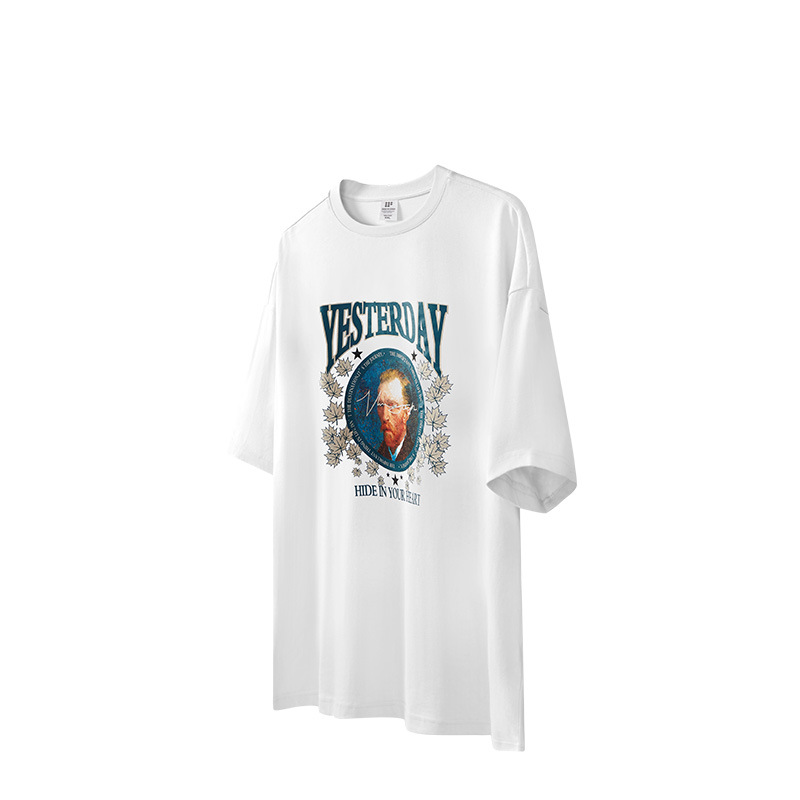 Vintage fun Van Gogh oil painting print T-shirt 2569S23