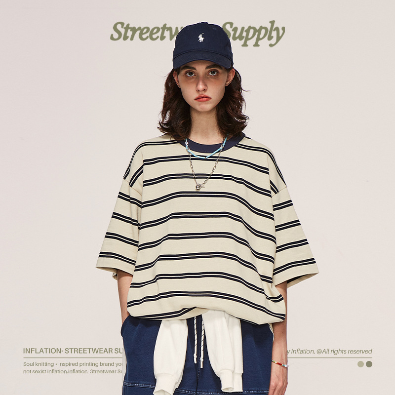 men's loose straight cotton short sleeves 8