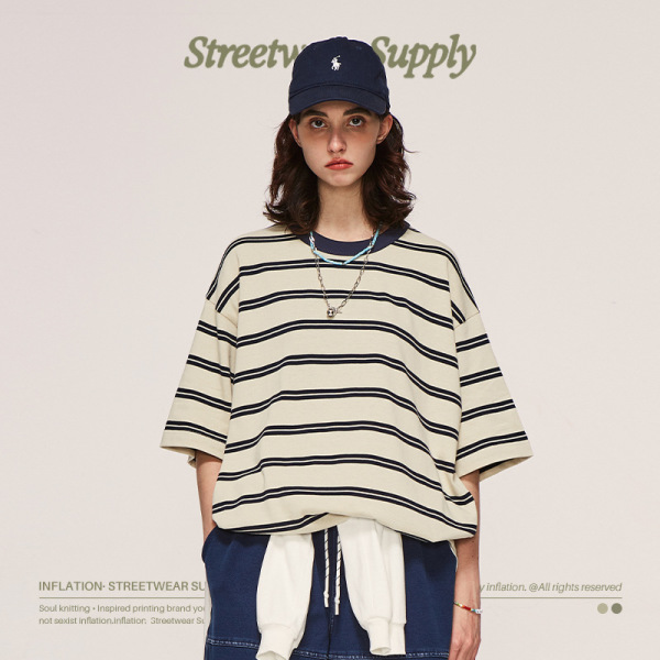 men's loose straight cotton short sleeves 8