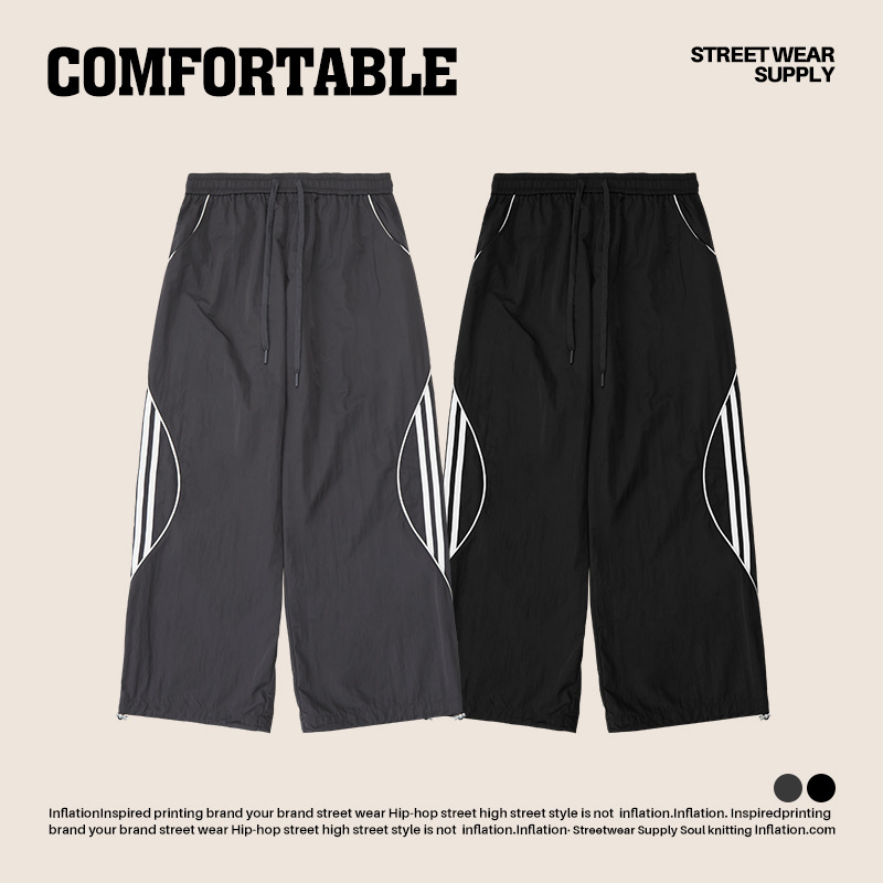 Men's street trendy straight casual trousers 12