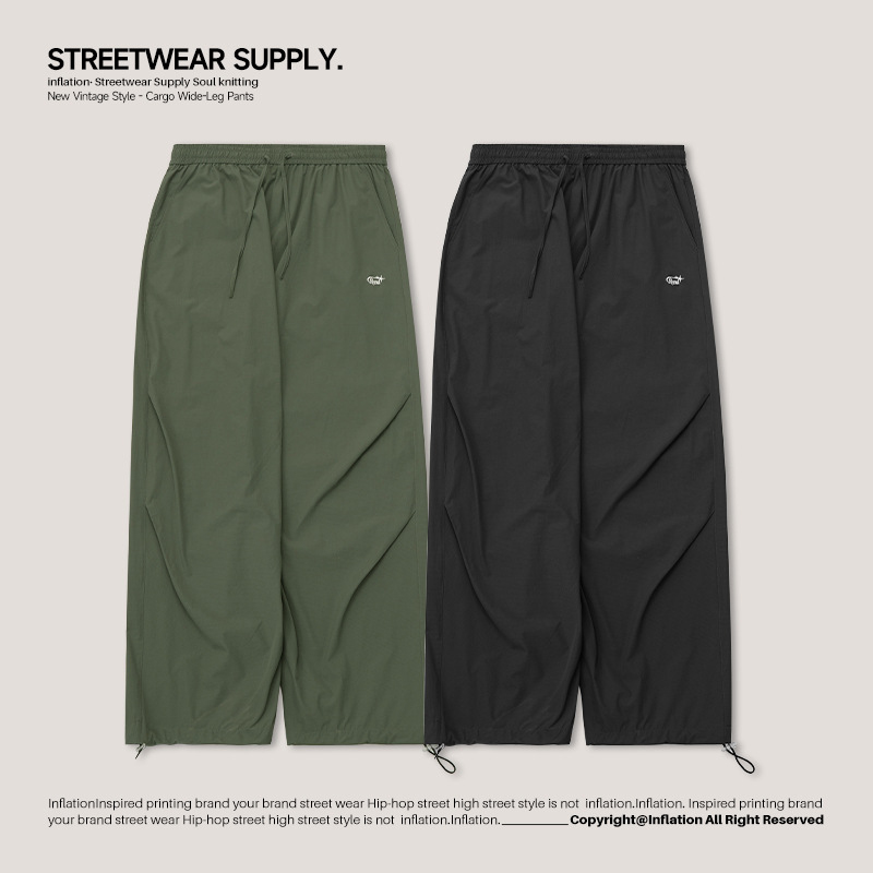 New brand trendy street loose straight men's trousers 13