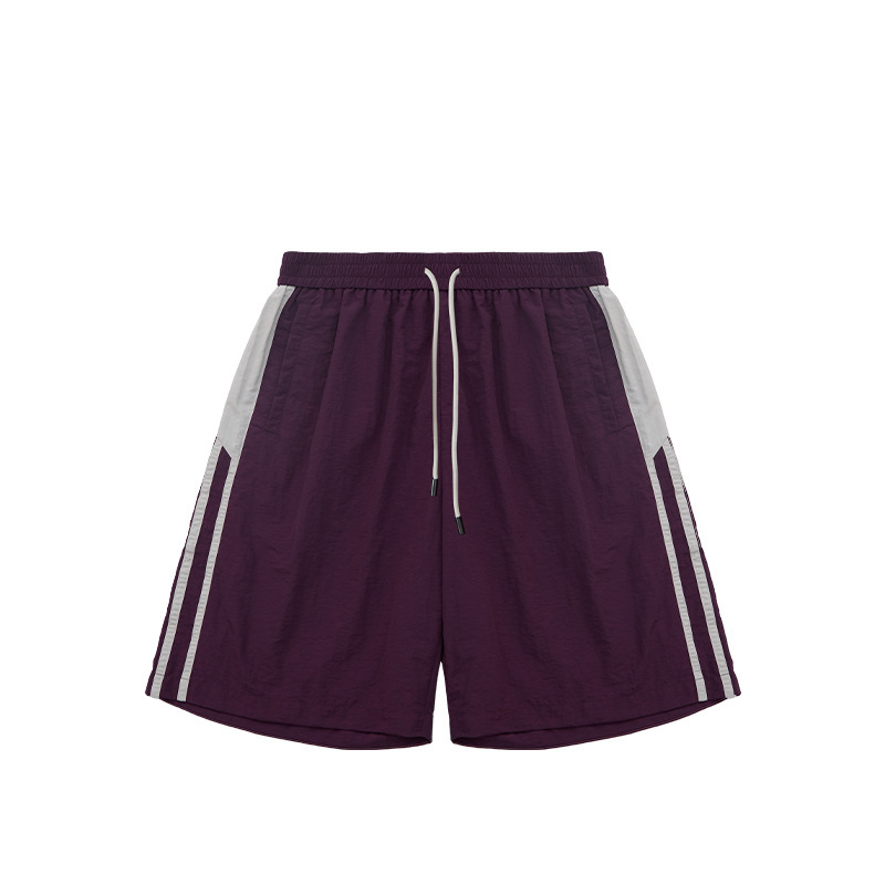 Sports Color Contrast Bar Wide Leg Pants Straight Casual Pants 6