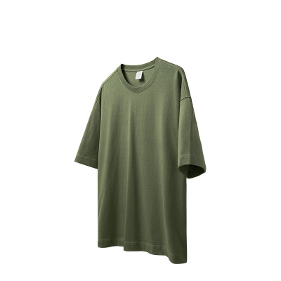 Summer Combed Cotton Earth Color Loose Short Sleeves 17