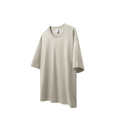 Summer Combed Cotton Earth Color Loose Short Sleeves 17