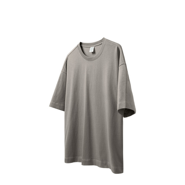 Summer Combed Cotton Earth Color Loose Short Sleeves 17