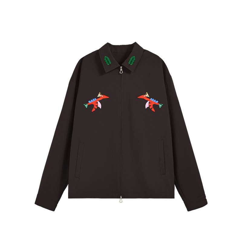 Fun embroidered short lapel jacket 240922