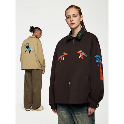 Fun embroidered short lapel jacket 240922